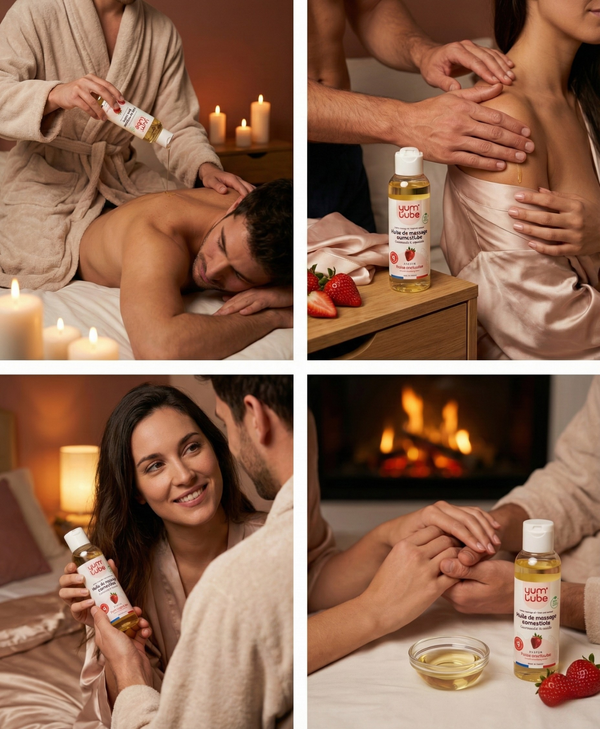 Huile de massage Fraise