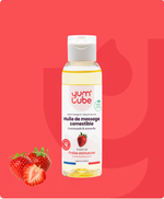 Huile de massage comestible Yum'Lube Fraise, flacon de 100 ml